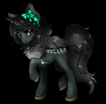 alpha_channel black_hair black_tail closed_smile equid equine female feral glistening glistening_eyes green_body green_eyes green_horn hair horn mammal milk-jug mouth_closed mythological_creature mythological_equine mythology side_view smile solo tail unicorn