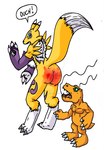 Rating: q
ID: 4990753
Date: 2024-08-16 22:02:45 -0400
Status: active
Score: -6
agumon ambiguous_gender anthro archangemon arm_warmers armwear bandai_namco burn_marks butt butt_on_fire clothing dialogue digimon digimon_(species) digital_media_(artwork) duo fire fur futatsudomoe hasbro multicolored_body multicolored_fur pain raised_tail renamon semi-anthro speech_bubble symbol symbol_on_clothing symbol_on_thigh tail text tomoe_(symbol) two_tone_body two_tone_fur watermark white_body white_fur yellow_body yellow_fur yin_yang post #4990753