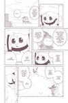 7_panel_comic ^_^ ambiguous_gender answer bag black_text bodily_fluids cheek_spots cloud comic day dialogue digital_media_(artwork) duo elemental_creature ellipsis english_text eyes_closed female female_(lore) flora_fauna generation_2_pokemon generation_5_pokemon hair koko_(aots) leaf looking_at_another monochrome mouth_closed muro_(aots) nintendo open_mouth outside paws petilil pichu plant pokemon pokemon_(species) pokemon_mystery_dungeon question question_mark questioning_ellipsis scarf shadow sitting sky smile speech_bubble spike_chunsoft standing sweat sweatdrop talking_to_another text tongue umikit