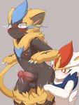 Rating: e
ID: 5579104
Date: 2025-05-17 15:50:46 -0400
Status: active
Score: 108
2025 anthro assisted_exposure balls black_balls black_penis blue_body blue_eyes blue_fur blush bottomwear bottomwear_down butt censored cinderace claws clothed clothing duo emanata erection foreskin fur generation_7_pokemon generation_8_pokemon genitals glans hi_res humanoid_genitalia humanoid_penis legendary_pokemon looking_at_another male nintendo nipples pants pants_down pantsing partially_clothed penis pink_foreskin pink_glans pink_penis pokemon pokemon_(species) popkage pupils red_eyes tail white_arms white_body white_ears white_fingers white_fur white_hands white_pupils white_tail zeraora post #5579104