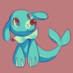 1:1 2018 ambiguous_gender blue_body closed_smile digital_media_(artwork) feral fin flavia-elric floppy_ears generation_7_pokemon hi_res mouth_closed nintendo pokemon pokemon_(species) popplio red_nose simple_background smile solo speedpaint tail white_sclera