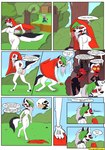 absurd_res anthro areola big_bad_wolf big_bad_wolf_(disney) breasts butt canid canid_demon canine canis clothing comic covering covering_crotch covering_pussy crossover demon disney domestic_pig duo english_text fairy_tales female genitals gloves gloves_only handwear handwear_only hellhound helluva_boss hi_res imp lev0on loona_(helluva_boss) mammal millie_(helluva_boss) mostly_nude moxxie_(helluva_boss) mythological_canine mythological_creature mythology navel nude practical_pig pussy shaved shaved_pussy slapstick slapstick_humor suid suina sus_(pig) text the_three_little_pigs to_be_continued wolf