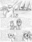 2008 arthos black_and_white comic dialogue digitigrade english_text felid female feral leovictor leya lion male mammal monochrome pantherine pregnant pregnant_male quadruped shaded sykur tail tail_tuft text tuft young young_feral