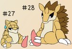 2022 2_toes ambiguous_gender claws digital_media_(artwork) disembodied_penis duo_focus erection evolutionary_family feet feral foot_fetish foot_play footjob generation_1_pokemon genitals group hashtag hi_res id_number male nintendo number paws penis pokemon pokemon_(species) sandshrew sandslash secretsableye sex simple_background soles tapering_penis toes