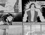 baki_the_grappler city city_background clothing comic detailed_background english_text fire_extinguisher hair hi_res human human_only jacket letterman_jacket locker long_hair male mammal monochrome muscular muscular_human muscular_male nails netardado not_furry pickle_(baki_the_grappler) scent sharp_nails simple_background sniffing solo spanish_text text text_box topwear translated