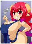 absurd_res animal_humanoid apron apron_only big_breasts breasts clothing curvy_female curvy_figure curvy_humanoid dragon dragon_humanoid female hand_on_hip hi_res horn hourglass_figure hourglass_figured_female hourglass_figured_humanoid huge_breasts humanoid humanoid_pointy_ears ilulu kobayashi-san_chi_no_maidragon miss_kobayashi's_dragon_maid mythological_creature mythological_scalie mythology nr_ac scalie short_stack solo spatula tools wide_hipped_female wide_hipped_humanoid wide_hips