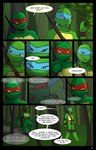 adolescent blush brother_(lore) brothers_(lore) comic dialogue duo english_text eyes_closed flirting forest hi_res incest_(lore) kerchief kissing leonardo_(tmnt) male male/male momorawrr neattea outside plant raphael_(tmnt) reptile scalie sibling_(lore) teenage_mutant_ninja_turtles text tree turtle young