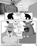 4:5 bovid bovine cattle comic dialogue english_text hi_res male male/male mammal misterstallion nipples pecs profanity shirtless text