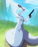 Rating: s
ID: 5630789
Date: 2025-06-09 11:52:56 -0400
Status: active
Score: 14
2025 5_fingers alcohol anthro apode artist_name beer beer_bottle beverage blue_sky bottle breasts container day digital_drawing_(artwork) digital_media_(artwork) draconcopode drinking drinking_beer espectro111222 eyes_closed featureless_breasts female fingers grey_body grey_scales gun hi_res holding_gun holding_object holding_ranged_weapon holding_shotgun holding_weapon legless long_neck motion_lines multicolored_body multicolored_scales naga outside ranged_weapon reptile scales scalie seki_(espectro111222) serpentine shotgun sky smile snake snout solo text two_tone_body two_tone_scales watermark weapon white_body white_scales post #5630789