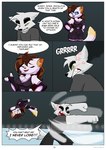 absurd_res anime_reference anthro border canid canine comic dialogue english_text felid feline female hi_res male mammal mileena_smith_(travis_the_dragon) spike_fergison_(travis_the_dragon) text travis_the_dragon travis_the_dragon_dimension_ride_(comic_series) white_border