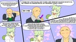 16:9 4k absurd_res anon_(snoot_game) anthro back_plates bald blue_eyes blush breasts cavemanon_studios clothing colored comic dialogue dinosaur duo duo_in_panel english_text faceless_character faceless_human faceless_male female fuegosonic93 goodbye_volcano_high green_body green_clothing green_hair green_scales green_shirt green_topwear hair hand_behind_head hi_res holding_card human jacket looking_at_another male mammal narrowed_eyes open_mouth ornithischian prehistoric_species profanity pupils reptile scales scalie shirt simple_background slit_pupils snoot_game snout solo_in_panel speech_bubble stegosaurian stegosaurus stella_(gvh_beta) text thyreophoran tongue topwear white_clothing white_shirt white_topwear widescreen