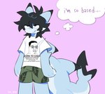 anthro black_eyes black_hair blue_body countershading fish hair lemon_shark male marine requiem_shark sh-4rk shark shark_(sh-4rk) slim_anthro slim_male solo white_body white_countershading