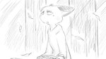 16:9 animal_crossing anthro container dragonweirdo ears_back felid feline female forest hi_res leaf mammal markings mole_(marking) monochrome nintendo olivia_(animal_crossing) pivoted_ears plant solo story story_in_description tired tired_eyes tree widescreen wood