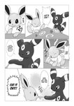 absurd_res ambiguous_gender annoyed black_and_white bodily_fluids border comic container cross-popping_vein cup cute_fangs cutlery dialogue dipstick_tail dokuase duo ear_markings eevee eeveelution english_text eyes_closed facial_markings fangs feral food forehead_markings fork fur furniture generation_1_pokemon generation_2_pokemon greyscale hard_translated head_markings heart_symbol hi_res japanese_text kitchen_utensils leg_markings markings monochrome multicolored_body multicolored_fur neck_tuft nintendo offering_food one_eye_closed open_mouth pained_expression plate pointy_speech_bubble pokemon pokemon_(species) right_to_left ring_(marking) simple_background smile speech_bubble sweat sweatdrop table tail tail_markings teeth text third-party_edit tools translated translation_edit tuft two_tone_body two_tone_fur umbreon white_background white_border