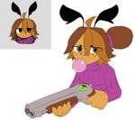 Rating: s
ID: 5128063
Date: 2024-10-20 15:00:31 -0400
Status: active
Score: 13
ahoge ambiguous_gender antennae_(anatomy) anthro arthropod band-aid bandage bee beebo_(bscit) blowing_bubble_gum bomb breasts brown_hair bscit bubble bubble_gum bust_portrait candy casual_clothing clothed clothing dessert digital_media_(artwork) explosives female food freckled_face freckles ganmakurel gum gun hair hair_bun half-length_portrait holding_gun holding_object holding_ranged_weapon holding_weapon humanoid hymenopteran icon insect lever_action_shotgun looking_at_viewer portrait pump_action_shotgun ranged_weapon reference_image shotgun simple_background small_breasts solo sweater topwear turtleneck weapon yellow_body post #5128063