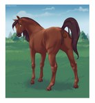 absurd_res anus equid equine feces female feral field genitals hi_res horse looking_at_viewer looking_back mammal nude pooping pussy raised_tail scatplay solo superlavplov tail tail_anus