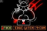 3:2 anthro asgore_dreemurr big_butt bovid butt caprine gameplay_mechanics goat hi_res male mammal monster raccoon_mints solo tail undertale_(series)