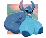 2024 alien anthro anthrofied areola big_breasts big_butt black_eyes blue_areola blue_body blue_fur blue_nipples blue_nose breasts butt crossgender disney experiment_(lilo_and_stitch) eyelashes female fur head_tuft hi_res huge_breasts huge_butt lilo_and_stitch looking_at_viewer mtf_crossgender nipples nitrozo non-mammal_nipples notched_ear pupils sharp_teeth short_tail small_tail smile smiling_at_viewer solo stitch_(lilo_and_stitch) tail teeth thick_thighs toothy_grin tuft white_pupils