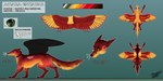 2023 2:1 absurd_res amara_excavar autumn_colors belly black_markings chimera ear_piercing enfield feathered_wings feathers female_(lore) feral fur furry_tail geisterdrache green_eyes hi_res jewelry mammal markings model_sheet multicolored_body multicolored_feathers multicolored_fur pendant piercing quadruped red_back red_body red_fur tail wings yellow_belly yellow_body yellow_chest yellow_fur