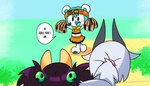 Rating: s
ID: 5572642
Date: 2025-05-14 20:34:40 -0400
Status: active
Score: 13
2025 accessory american_opossum anthro barefoot bear black_bottomwear black_clothing black_eyes black_hair black_nose black_shirt black_skirt black_text black_topwear blue_sky blush blush_stickers bottomwear cheerleader child clothing crop_top day dialogue domestic_cat eiszeit empty_eyes english_text featureless_feet feet felid feline felis female female_anthro flat_chested fur grey_body grey_ears grey_fur grey_hair group hair headband holding_pom_poms hybrid ichduhernz maggie_(ichduhernz) male_(lore) mammal marsupial midriff multicolored_bottomwear multicolored_clothing multicolored_shirt multicolored_skirt multicolored_topwear navel orange_bottomwear orange_clothing orange_headband orange_shirt orange_skirt orange_topwear outside pigtails plant polar_bear pom_poms poni_(ichduhernz) raised_arms rodent round_ears sciurid shirt short_hair skirt sky solo_focus speech_bubble talking_to_another teal_hair teal_inner_ear text topwear tree_squirrel trio two_tone_bottomwear two_tone_clothing two_tone_skirt ursine walking white_body white_ears white_fur yellow_body yellow_clothing yellow_ears yellow_fur yellow_shirt yellow_topwear young young_anthro young_female post #5572642