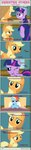 absurd_res applejack_(mlp) band-aid band-aid_on_face bandage bandage_on_face bed black_border border clothing cowboy_hat crossed_arms cutie_mark dialogue ears_up earth_pony english_text equid equine estories female feral friendship_is_magic frown furniture group hasbro hat headgear headwear hi_res horn horse hospital hospital_bed inside long_image mammal my_little_pony mythological_creature mythological_equine mythology open_mouth pegasus pillow pony rainbow_dash_(mlp) smile tall_image text trio twilight_sparkle_(mlp) unicorn url window wings