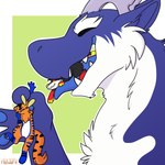 Rating: q
ID: 2976053
Date: 2021-10-15 10:28:01 -0400
Status: active
Score: 24
1:1 2021 anthro blue_body blue_fur blue_tongue canid canine canis claws dragon eating eyes_closed fangs felid feral fluffy fur furred_dragon furred_scalie group hi_res horn hungry imminent_vore konory lothar male male_pred male_prey mammal mawplay multicolored_body multicolored_fur mythological_creature mythological_scalie mythology open_mouth oral_vore pantherine scalie size_difference soft_vore tail teeth tiger tongue tongue_out tuft two_tone_body two_tone_fur vore white_body white_fur wolf post #2976053