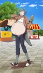 Rating: s
ID: 3588373
Date: 2022-09-25 17:57:24 -0400
Status: active
Score: 28
2022 airborne_object anthro bag beastars belly belt big_belly bottomwear button_(fastener) button_pop canid canine canis clothed clothing clothing_cord cloud drawstring drawstring_jacket drawstring_topwear ears_up fangs food footwear fur half-closed_eyes hand_on_head hi_res holding_bag holding_bread holding_food holding_object jacket legoshi_(beastars) looking_down looking_down_at_self looking_down_at_stomach male mammal market narrowed_eyes open_mouth outside overweight overweight_anthro overweight_male panties pants plant raised_clothing raised_shirt raised_topwear shirt shoes sky solo standing teeth tommysamash tongue topwear tree unbuttoned underwear walking wardrobe_malfunction wolf post #3588373