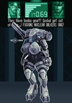 big_breasts blue_eyes breasts dialogue digital_media_(artwork) digitigrade female grey_body group hal_emmerich hi_res huge_breasts human humanoid konami machine male mammal metal_gear metal_gear_(robot) metal_gear_rex metallic_body pixel_(artwork) robot robot_humanoid shoulder_cannon skollerin solid_snake text thick_thighs trio wide_hips