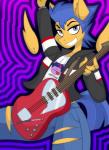 2018 anthro anthrofied blue_eyes blue_hair clothing equid equine femboy flash_sentry_(mlp) friendship_is_magic guitar hair hasbro jrvanesbroek male mammal musical_instrument my_little_pony mythological_creature mythological_equine mythology pegasus plucked_string_instrument pose smile solo string_instrument torn_clothing twilight_sparkle_(mlp) wide_hipped_male wide_hips wings