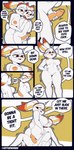 animated anthro balls big_penis blush breasts butt comic dialogue dominant dominant_female duo english_text erection female female_on_top fur generation_8_pokemon genitals handjob hands_on_hips hi_res humanoid_genitalia humanoid_penis imminent_sex lagomorph larger_female male male/female mammal nintendo nipple_piercing nipples on_top orange_eyes penile penis piercing pokemon pokemon_(species) pussy scorbunny scorbunny_(valorlynz) sex size_difference smaller_male smile speech_bubble submissive submissive_male text the_man white_body white_fur