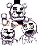Rating: s
ID: 5542764
Date: 2025-05-01 21:16:44 -0400
Status: active
Score: 5
2015 animatronic anthro avian beak bear bib bird black_bow_tie black_eyebrows black_top_hat bonnie_(fnaf) bow_tie bust_portrait chica_(fnaf) chicken english_description english_text eyebrows female female_anthro five_nights_at_freddy's freddy_(fnaf) galliform gallus_(genus) group lagomorph leporid long_ears looking_at_viewer machine male male_anthro mammal no_eyebrows open_beak open_mouth pen_(artwork) phasianid portrait rabbit robot scottgames shaded simple_background teeth tehcreechibi text text_on_bib toothed_beak traditional_media_(artwork) trio whisker_spots white_background post #5542764