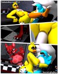 3_toes 3d_(artwork) 4_fingers against_surface against_window ahegao animatronic anthro areola avian beak being_watched big_breasts bird blue_body blue_eyes blue_fur border bracelet breast_squish breasts breasts_on_glass butt butt_grab canid canine chair chica_(fnaf) chicken claws comic cowgirl_position crossgender desk digital_media_(artwork) duo_focus electric_fan face_in_breasts fan_character feet female female_on_top finger_claws fingers five_nights_at_freddy's fox foxy_(fnaf) from_front_position fur furniture galliform gallus_(genus) generation_7_pokemon genitals geometryboymejia geometryboymejia_(character) group hair hand_on_butt head_between_breasts hi_res hook hook_hand inside jewelry looking_at_another looking_pleasured lycanroc machine male male/female male_on_bottom mammal midnight_lycanroc mtf_crossgender multicolored_body multicolored_fur nintendo nipples non-mammal_nipples on_bottom on_glass on_top open_mouth penetration penile penile_penetration penis penis_in_pussy phasianid pokemon pokemon_(species) purple_eyes red_areola red_body red_fur red_hair red_nipples robot scottgames sex sitting spiked_bracelet spikes squish table thegeckoninja toe_claws toes two_tone_body two_tone_fur vaginal vaginal_penetration white_body white_border white_fur white_hair yellow_areola yellow_body yellow_nipples