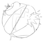 2019 air_inflation anthro bar_emanata belly belly_markings big_breasts black_and_white bottomwear bound breasts clothed clothed_anthro clothed_female clothing digital_drawing_(artwork) digital_media_(artwork) ear_tuft emanata female female_anthro floating fur fur_markings generation_3_pokemon helium_inflation herpestid hi_res huge_breasts hyper hyper_inflation immobile inflation jacket maddeku mammal markings monochrome nintendo pokemon pokemon_(species) popping rope shirt shorts simple_background sketch solo spherical_inflation topwear tuft white_background zangoose