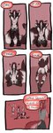 2016 anthro biped breasts canid cobalt_(tatsuchan18) collar comic daisy_(tatsuchan18) dialogue english_text female fenrir_(tatsuchan18) fur group hair havoc_(tatsuchan18) hi_res hyena lagomorph leporid male mammal mink_(tatsuchan18) rabbit sitting speech_bubble standing tatsuchan18 text