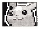 2024 absurd_res ambiguous_gender anthro black_and_white black_background border cross-hatching dated generation_1_pokemon hatching_(art) headshot_portrait hi_res inktober monochrome nintendo pen_(artwork) pikachu pixelated pokemon pokemon_(species) portrait shaded simple_background smile solo sprite sprite_art thezestiestbone traditional_media_(artwork) white_border