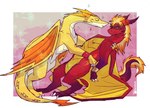 Rating: s
ID: 5601798
Date: 2025-05-27 06:43:04 -0400
Status: active
Score: 28
2020 blaze_(catkitte) boltron_(catkitte) bracelet catkitte comic digital_media_(artwork) dragon duo english_text feral flirting hair horn jewelry male mythological_creature mythological_scalie mythology pink_body pink_hair pink_scales punch red_body scales scalie seductive semi-anthro tail text unimpressed wings yellow_body yellow_scales post #5601798