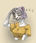 aleks_pakaralex anthro artfight clothed clothing digital_media_(artwork) felid feline female fur hair hi_res mammal smile text