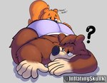 Rating: e
ID: 4668984
Date: 2024-03-20 02:43:06 -0400
Status: active
Score: 93
anthro banjo-kazooie banjo_(banjo-kazooie) bear big_butt brown_body brown_fur butt butt_sniffing clothed clothing conker conker's_bad_fur_day crossover duo fluffy fluffy_tail fur hand_on_butt inflatingskunk looking_at_another looking_back looking_back_at_another lying male male/male mammal no_shirt on_front orange_body orange_fur overweight overweight_anthro overweight_male pantsless question_mark questionable_consent rareware rodent sciurid short_tail simple_background sniffing tail tree_squirrel underwear post #4668984