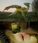 Rating: e
ID: 5606183
Date: 2025-05-29 04:04:56 -0400
Status: active
Score: 230
3d_(artwork) absurd_res animal_genitalia claws cloaca digital_media_(artwork) dragon duo dzat european_mythology female female_feral feral genitals green_body green_eyes hi_res mythological_creature mythological_scalie mythology neiivia reptile scalie smile solo spread_cloaca spreading tail tongue western_dragon wings post #5606183