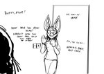 2023 anthro bat black_and_white buffy_(hladilnik) clothing comic dialogue door duo english_text female gloves handwear hi_res hladilnik leaf-nosed_bat mammal microbat monochrome nervous text valerie_(hladilnik) vampire_bat yangochiropteran