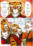 2015 ailurid anthro better_late_than_never comic daigaijin dialogue dreamworks english_text felid female kung_fu_panda male mammal master_shifu master_tigress painting_(artwork) pantherine red_panda text tiger traditional_media_(artwork) watercolor_(artwork)