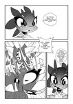 absurd_res anthro border comic dan_the_stegosaurus_(character) dialogue dinosaur duo english_text greeting hi_res male monochrome ornithischian prehistoric_species profanity reptile scalie screentone speech_bubble stegosaurian stegosaurus taboo_tails_(copyright) terra_the_troodon_(character) text theropod thyreophoran troodon troodontid white_border white_crest_(artist)