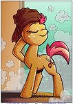 ambiguous_nudity animated animated_comic babs_seed_(mlp) bathroom comic cutie_mark earth_pony equid equine female feral friendship_is_magic hasbro horse line_boil mammal my_little_pony pony short_playtime solo steam towel towel_on_head water_droplets wet whateverbender