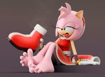 3d_(artwork) absurd_res amy_rose anthro barefoot clothed clothing digital_media_(artwork) eulipotyphlan feet feetymcfoot female footwear fur gloves handwear hedgehog hi_res mammal one_eye_closed pink_body pink_fur sega shoes shoes_removed smelly smelly_shoes sonic_the_hedgehog_(series) toes tongue tongue_out