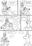 2023 4_fingers antelope anthro anthro_on_anthro bernielover bernielover's_college_au bottomwear bovid breasts butt canid canine claws clenched_teeth clothed clothing comic dialogue disney english_text female finger_claws fingers fox fur group hi_res horn humanoid_hands judy_hopps lagomorph leporid male male/female mammal monochrome nick_wilde rabbit red_fox shorts smile speech_bubble standing straining tail tail_motion tailwag teeth text trio troy_(bernielover) true_fox zootopia