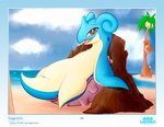 2020 absurd_res alolan_exeggutor alolan_form animal_genitalia barely_visible_creature beach blue_body cloaca countershading digital_media_(artwork) female feral fin generation_1_pokemon generation_2_pokemon generation_3_pokemon generation_7_pokemon genitals group hi_res horn kingler lanturn lapras lapras_paradise looking_at_viewer lying nintendo number on_back outside page_number pokemon pokemon_(species) presenting presenting_cloaca regional_form_(pokemon) sand sea seaside seductive shell smile solo_focus spreading tailbutt vagoncho water wide_crotch wingull