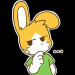 1:1 alpha_channel anthro bandage bandage_on_face clothed clothing ellipsis fingers green_clothing green_shirt green_topwear lagomorph leporid male mammal oob oob_(character) rabbit shirt simple_background solo topwear transparent_background young young_anthro young_male