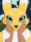 Rating: s
ID: 5583572
Date: 2025-05-19 11:29:46 -0400
Status: active
Score: 42
absurd_res ambiguous_gender anthro anthro_focus bandai_namco big_ears big_eyes blue_eyes canid canine digimon digimon_(species) digital_media_(artwork) disembodied_hand duo fangs fur hand_holding hand_on_face happy hi_res lineless looking_at_viewer lotnik5 mammal petting renamon risk_of_rain romantic simple_background smile solo_focus teeth yellow_body yellow_fur post #5583572