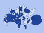 39coit balls blue_and_white blue_body blue_fur duo felid female feral fur generation_6_pokemon genitals hand_holding hi_res looking_at_viewer male mammal meowstic monochrome nintendo penis pokemon pokemon_(species) pose pussy simple_background spread_legs spreading white_body white_fur