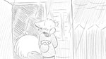 16:9 animal_crossing anthro biped bodily_fluids building clothed clothing crying dialogue_in_description dragonweirdo ears_back eyebrows eyes_closed fence front_view fur greyscale hair hi_res house male mammal marshal_(animal_crossing) monochrome nintendo open_mouth pivoted_ears raining rodent sciurid solo story story_in_description sweat sweater tail tears topwear tree_squirrel widescreen